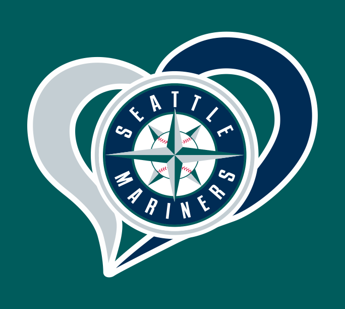 Seattle Mariners Heart Logo iron on paper